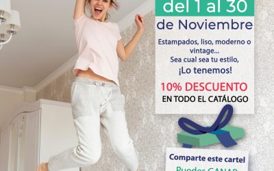 Noviembre: Mes del papel pintado con descuentos y premio incluido