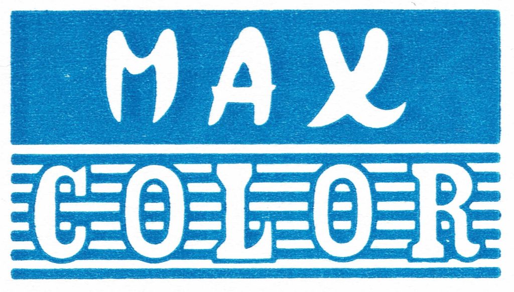 logo antiguo Max Color en bote